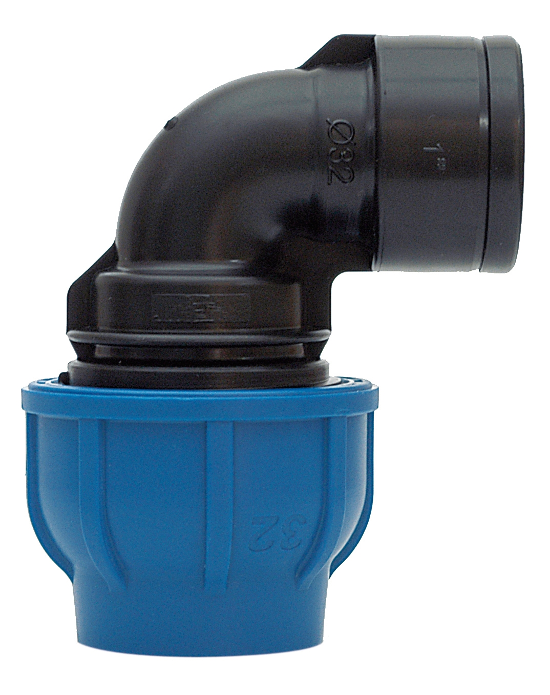 PE-Rohr 90°-Winkel mit IG-Abzweigung